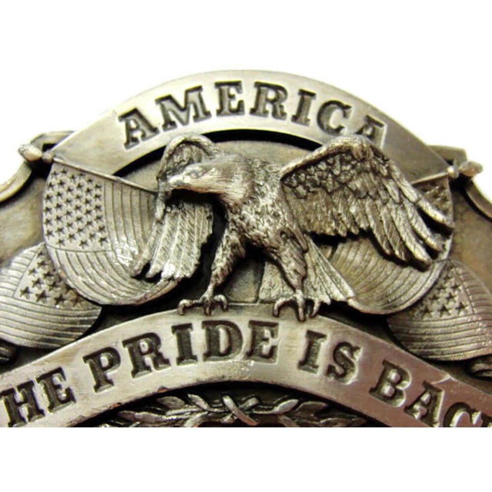 Eagle 1986 Siskiyou America The Pride is Back Belt Buckle  USA D-40 Vintage